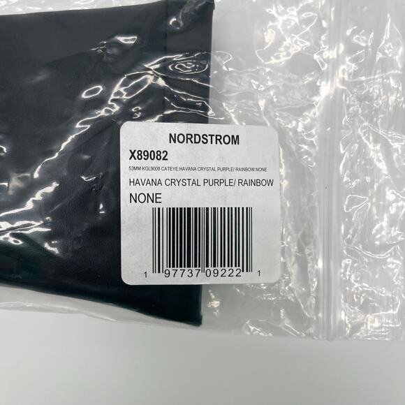 KURT GEIGER NWT Sunglasses, Cat Eye 53mm, Havana Crystal Purple / Rainbow - Picture 6 of 16